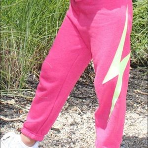 Pink aviator nation sweatpants